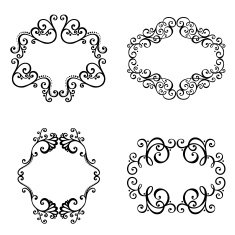 Vector Decorative Ornamental Frame for Text