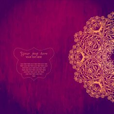 Vintage invitation card with lace ornament N55
