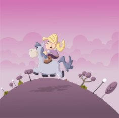girl riding on a pony N2