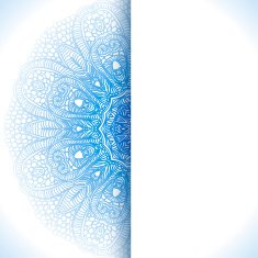 Blue winter round lace background N6