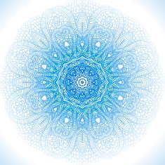 Blue winter round lace background N7
