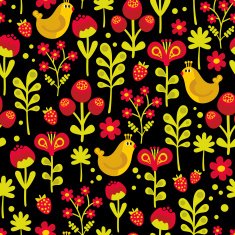 Beautiful seamless texture with birds