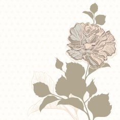 Invitation or greeting card with rose
