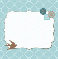 Beautiful Retro Card with photo frame N4