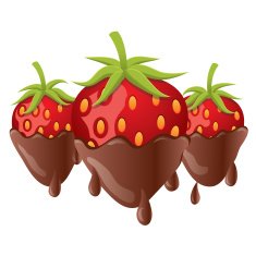 Chocolate Covered Strawberries (isolated)