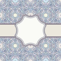 Vintage vector flower frame N131