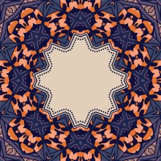 Vintage vector flower frame N132