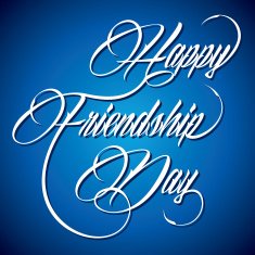 Creative calligraphy of text Happy Friendship Day N2