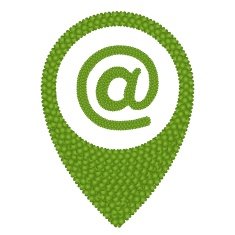 Four Leaf Clover of At Sign in Navication Icon