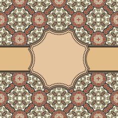 Vintage vector flower frame N134