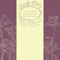 Floral card with tulips N5