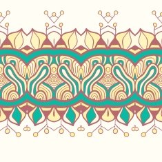 Horizontal seamless floral background N5