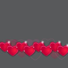 Happy Valentines Day card with heart Vector illustration N129