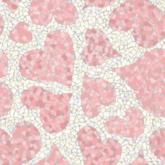 Seamless Mosaic Heart Background