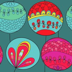 Happy holidays pattern with balls
