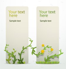 Two vertical natural banners