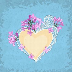 lilac & lace heart