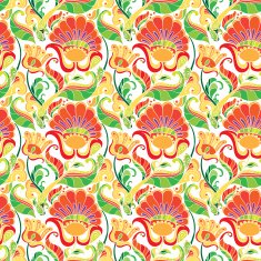 Seamless floral pattern on white background N3