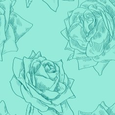 Vintage seamless pattern with roses N4