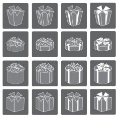 Gift box vector set N2