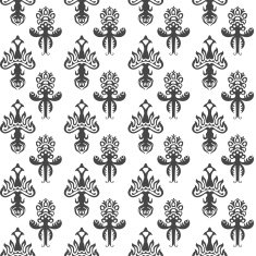 pattern in the old style with curls N9
