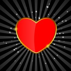 Valentines day love heart backgroung vector illustration
