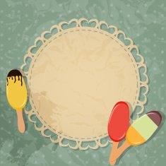 gift card with ice cream design elements Vector illustration