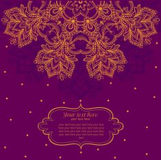 Vintage invitation card with lace ornament N56