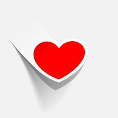 valentine heart in the form of a sticker N3