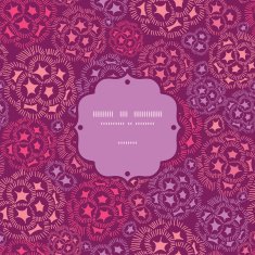 Abstract underwater flowers frame seamless pattern background