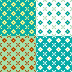 Graphic Flowers Seamless Pattern