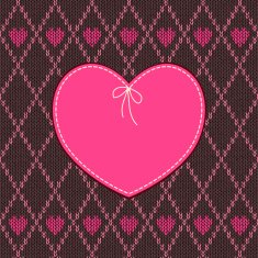 Knitted Fabric with Heart N2