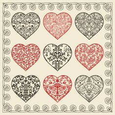 Set of hearts N24