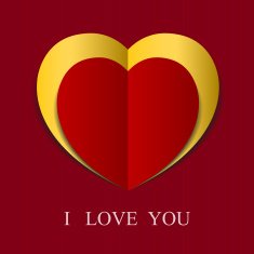 Red Heart paper background eps10 N3