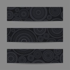 Set of lace banners