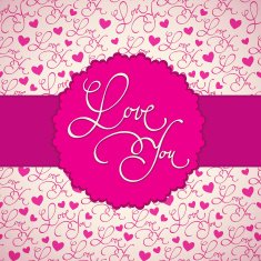 background with label in romantic theme N2