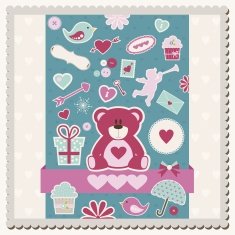 Valentine's Day scrapbook card