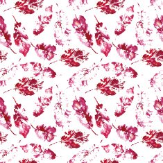 beautiful pattern of colorful leaves painted in watercolor N4
