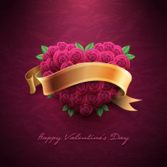 valentine's day card with roses N11