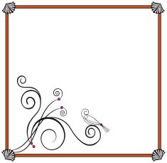 Art Deco Bird Frame ( Vector )