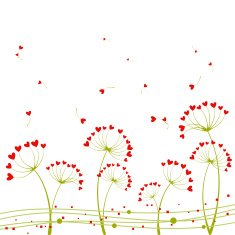 Springtime love flower background