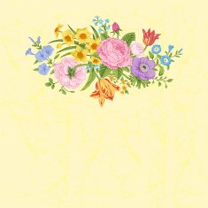 Vintage floral vector card