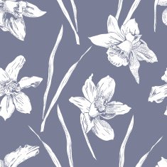Lovely gentle seamless pattern with daffodils N2