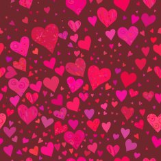 Cute background set of hearts