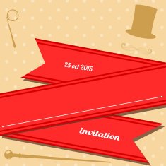 Vintage club invitation