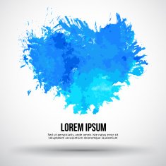 Blue colored graphical heart splash
