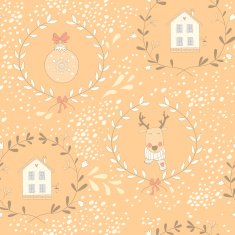 Seamless Christmas pattern with a reindeer N2
