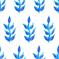 vector seamless floral pattern blue plants and flowers