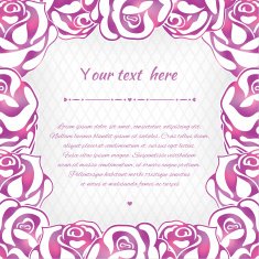 Floral card with roses N21