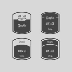 Vector set vintage labels N11